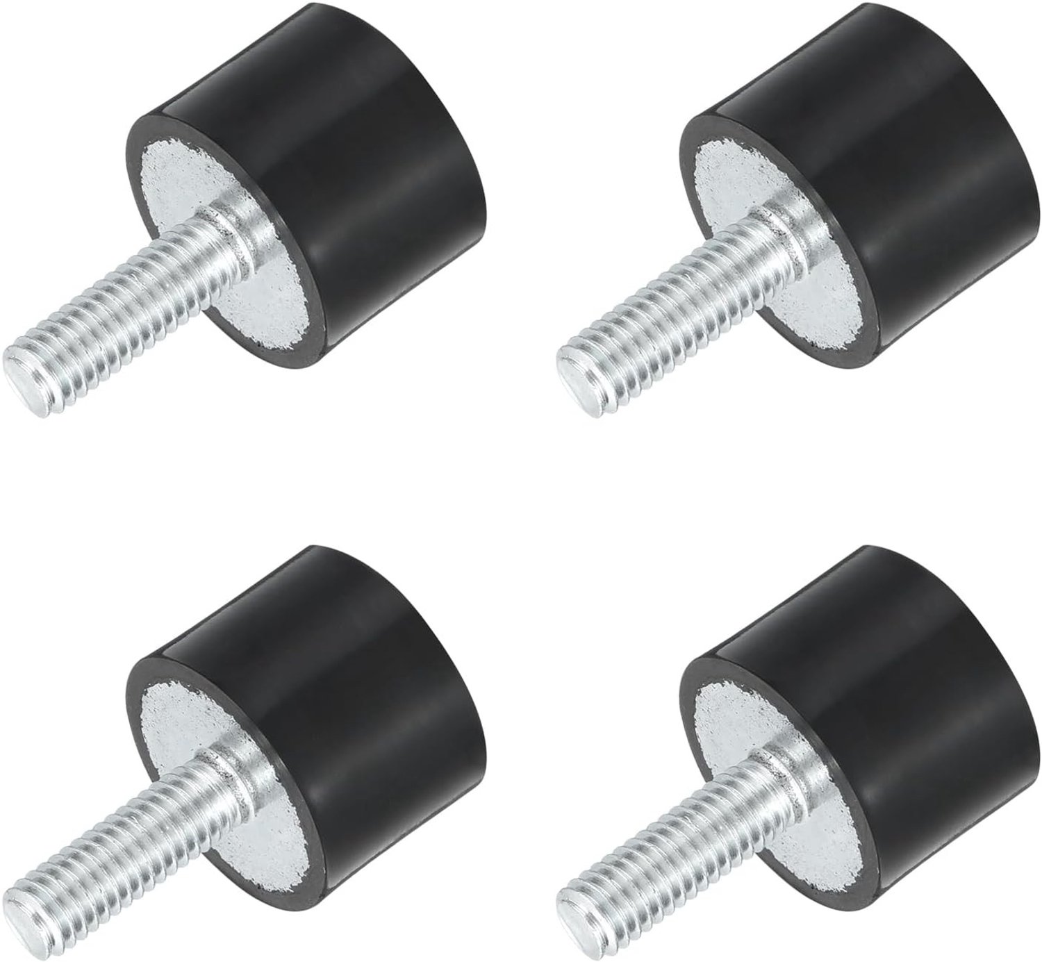 Draadgeïsoleerde rubber houders, trillingsdempers, cilindrische schokabsorbers met pinnen 20 x 15 mm, set van 4 voor optimale demping en stabiliteit