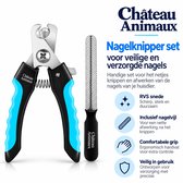 Château Animaux Nagelknipper voor Honden en Katten – Met Veiligheidsstop – Antislip Handgreep – Inclusief Nagelvijl – Voor Kleine en Grote Huisdieren