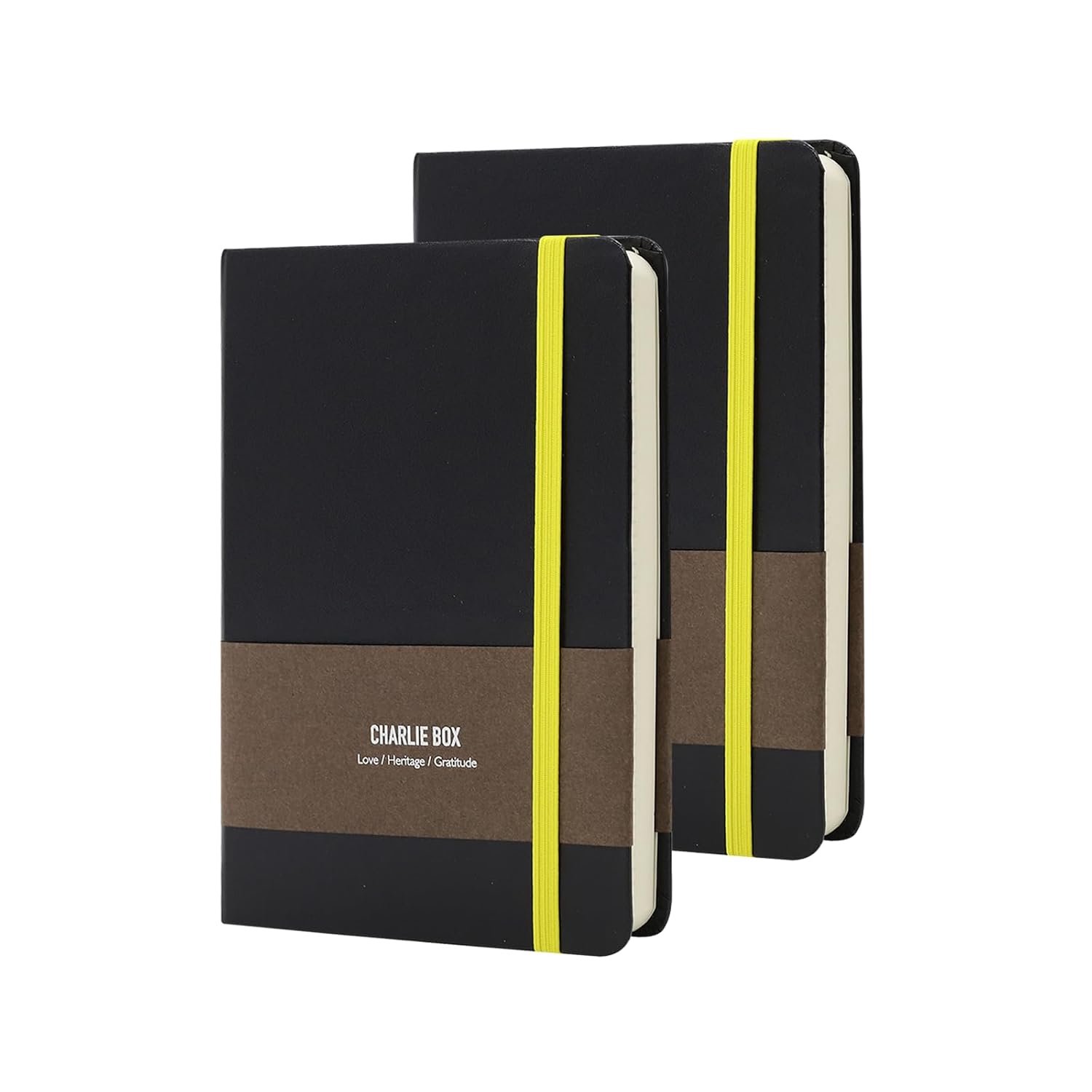 Notitieboek A6 set van 2 - hardcover - 192 pagina's - premium 80 g/m² papier - ideaal voor notities - ShopVlot