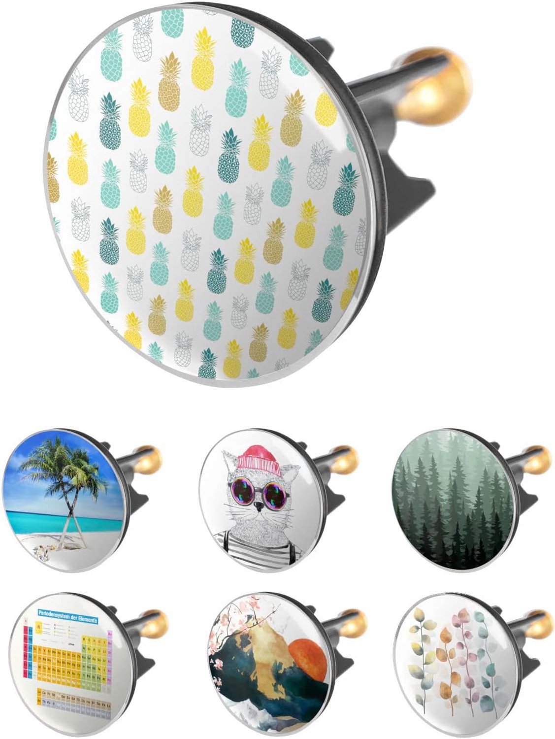 Wastop 40mm - Ananas Inox - Uniek ontwerp - Verfraai je wastafel - Homevero
