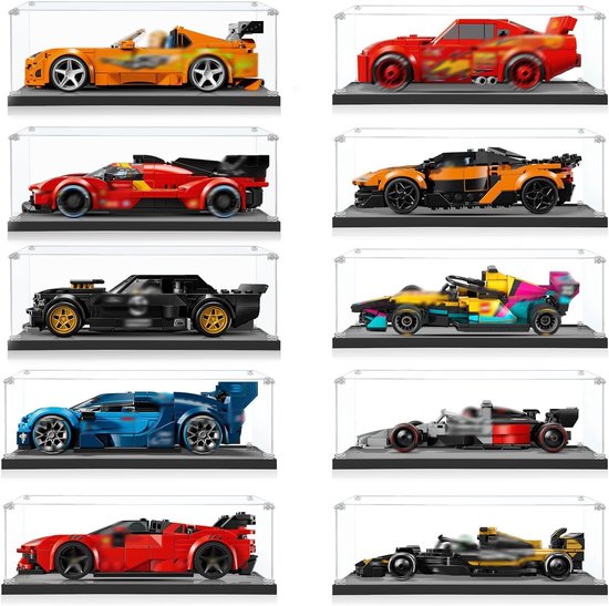 Acrylvitrine voor Lego Speed Champions Ferrari SF-24 F1 Formule 1 77242, stofbescherming, 22 x 11 x 8 cm — afbeelding 2