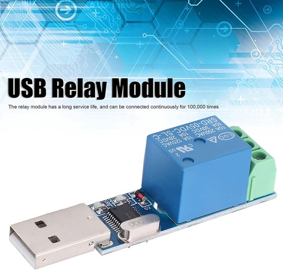 USB Relay, LCUS-1 Type, DC 5V, PCB-materiaal Timer Relay USB-relaismodule met Besturingschip, Intelligente USB-relaisconverter voor Computerseriële Opdrachten — afbeelding 2