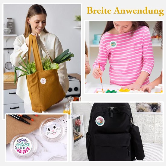 30 stuks doe-het-zelf buttons, spelden zelf vormgeven, buttons zelf maken, zonder buttonmachine, 37 mm, 44 mm, 58 mm, met 5 pinnen, voor badge, naambordjes, ziekenhuis-naambordjes — afbeelding 3