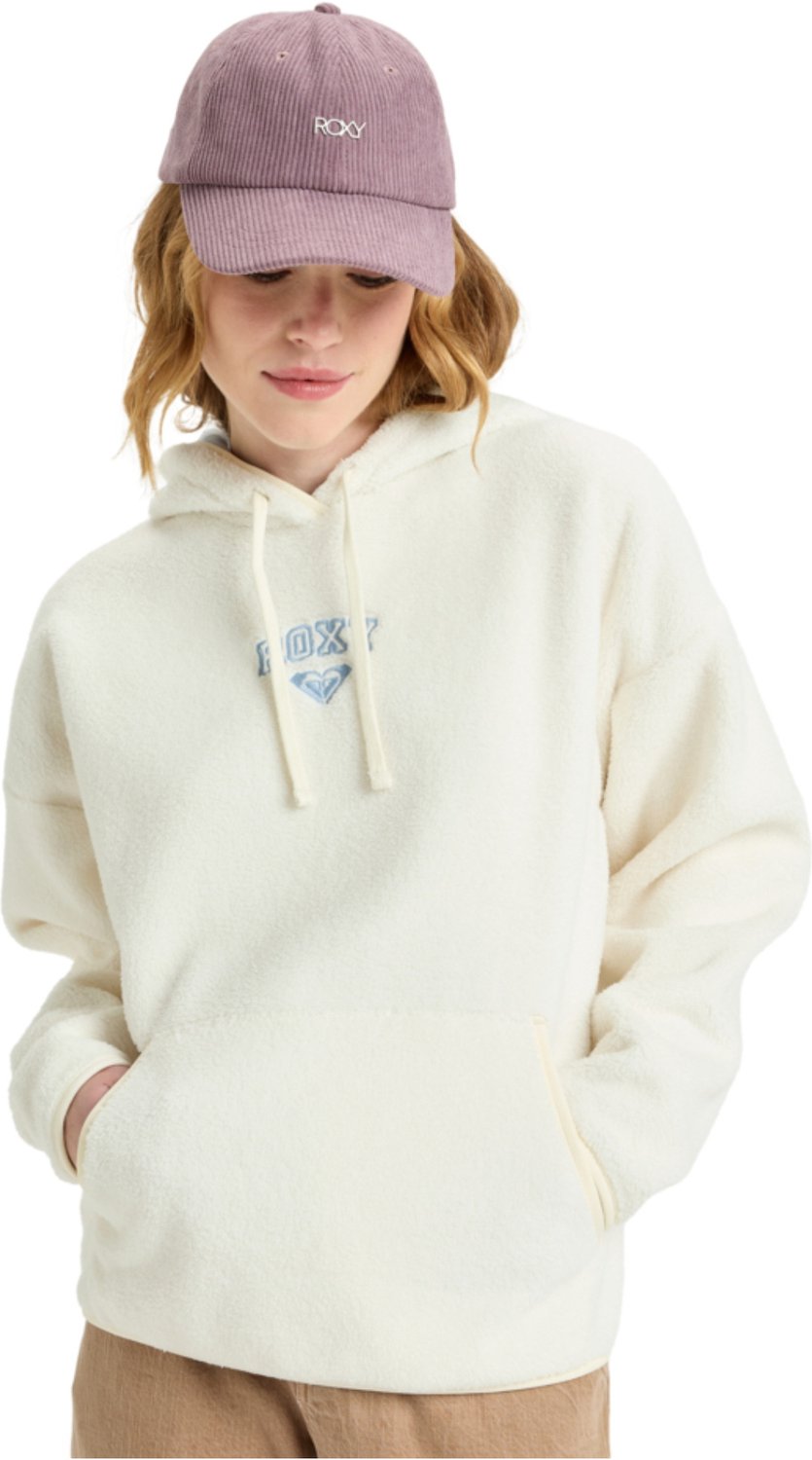 2025 Roxy Dames Cool Calling Polar Fleece Hoodie Egret Wit