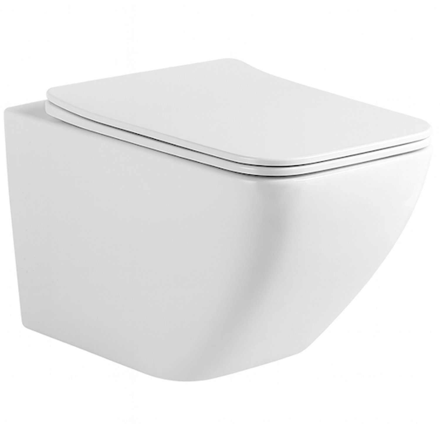 Salvo 52 - Glans wit - Toiletpot met zitting