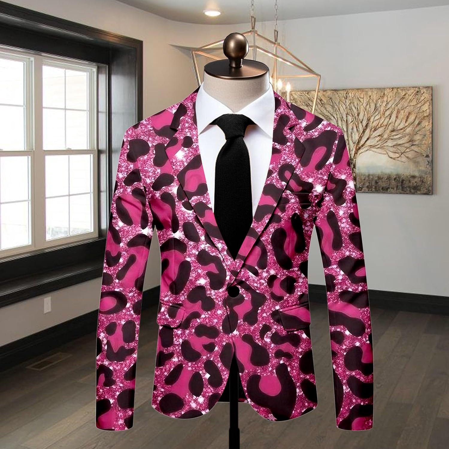 Générique Casual pak jas met luipaardprint voor heren