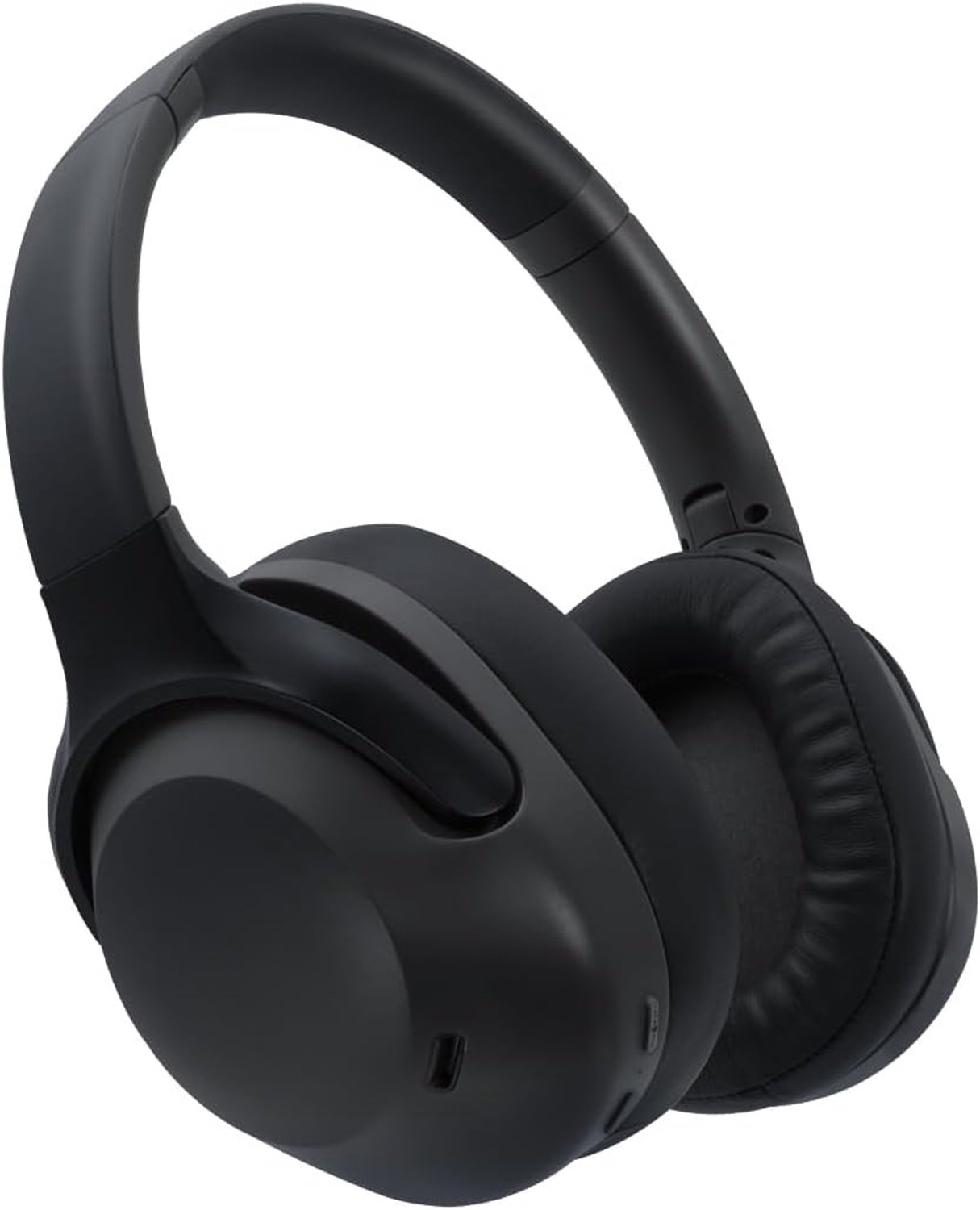 mooov 618323 Draadloze ANC-hoofdtelefoon met actieve ruisonderdrukking, Bluetooth 6.0, 30H batterij, ruimte-audio, geïntegreerde microfoon, opvouwbaar, 100% gerecycled kunststof, zwart