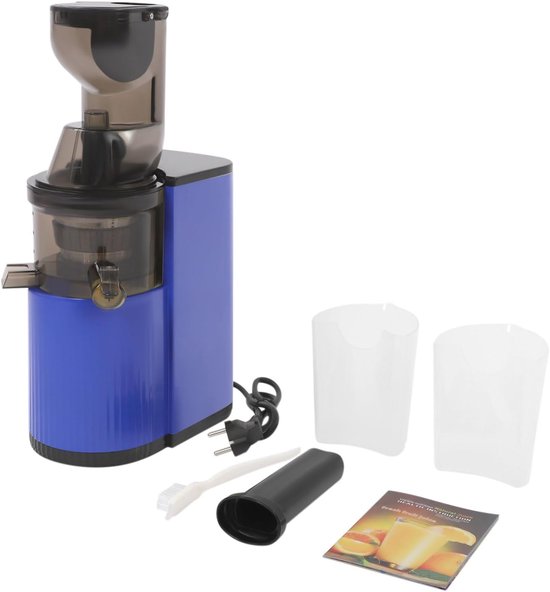 800 W sapcentrifuge, spiraalvormige koudsapcentrifuge, 21 x 14 x 40 cm, groente- en fruitsapcentrifuge, 48 rpm, vruchtensapmachine met sapbeker en trommelbeker voor granaatappels, appels — afbeelding 3
