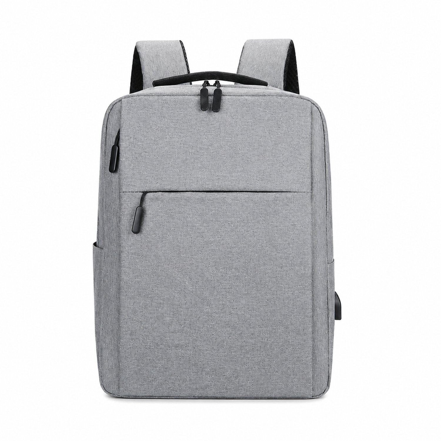 Rugzak - 20-35 L - effen grijs met stikselaccenten - voor dagelijks gebruik