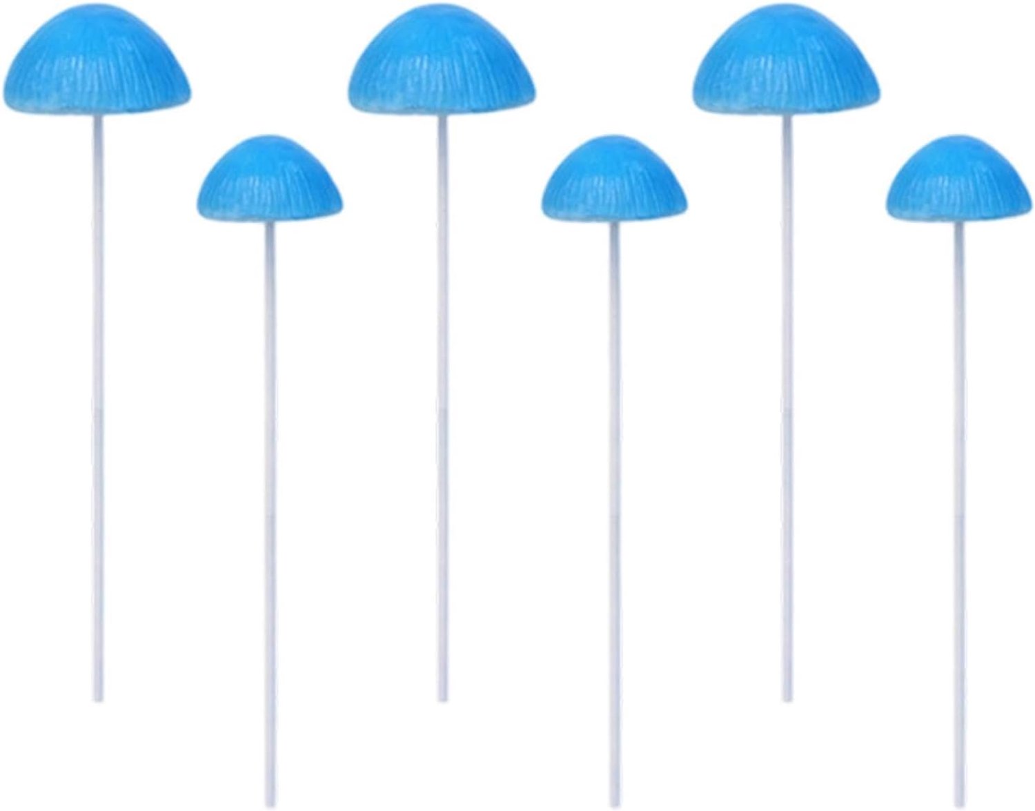 Mini Hars Paddestoelen Blauw 6 Stuks Diy Feeënversiering