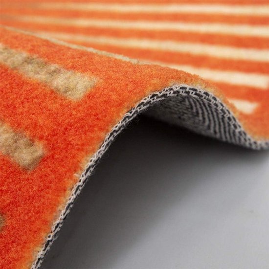 Tapijten Huishouden Super-groot Oranje Licht Luxe Tapijt, Creatief En Modieus Ronde Gradiënt Gestreepte tapijten, Woonkamer Slaapkamer Nachtkastmat (Kleur: Oranje, Maat: 3.3FT) — afbeelding 2