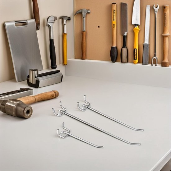 90 Stuks Heavy Duty Pegboard Hooks Ijzeren Organizer Haken Voor Garage Keuken Werkplaats Wandopslag — afbeelding 5