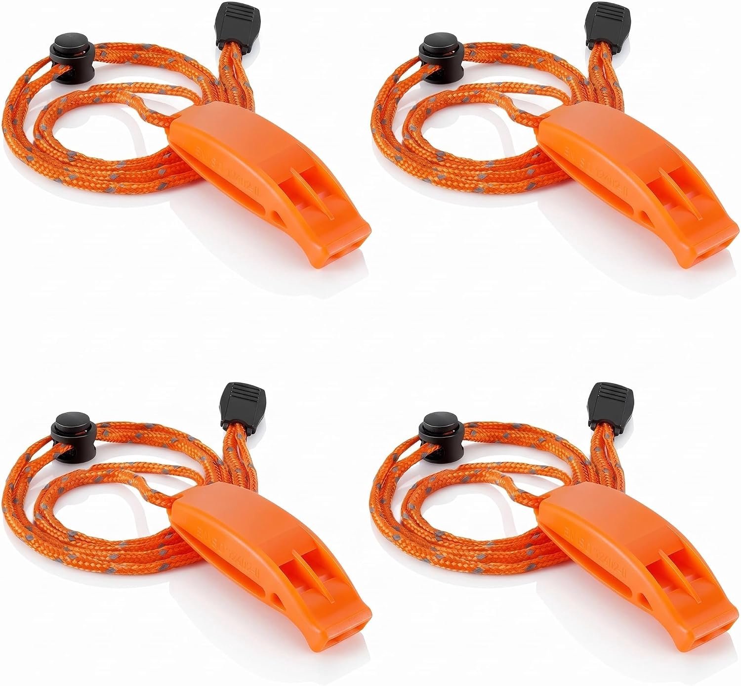 Noodfluitje 120 dB Oranje Survivalfluit Zonder Kogel voor Outdoor 4 Stuks