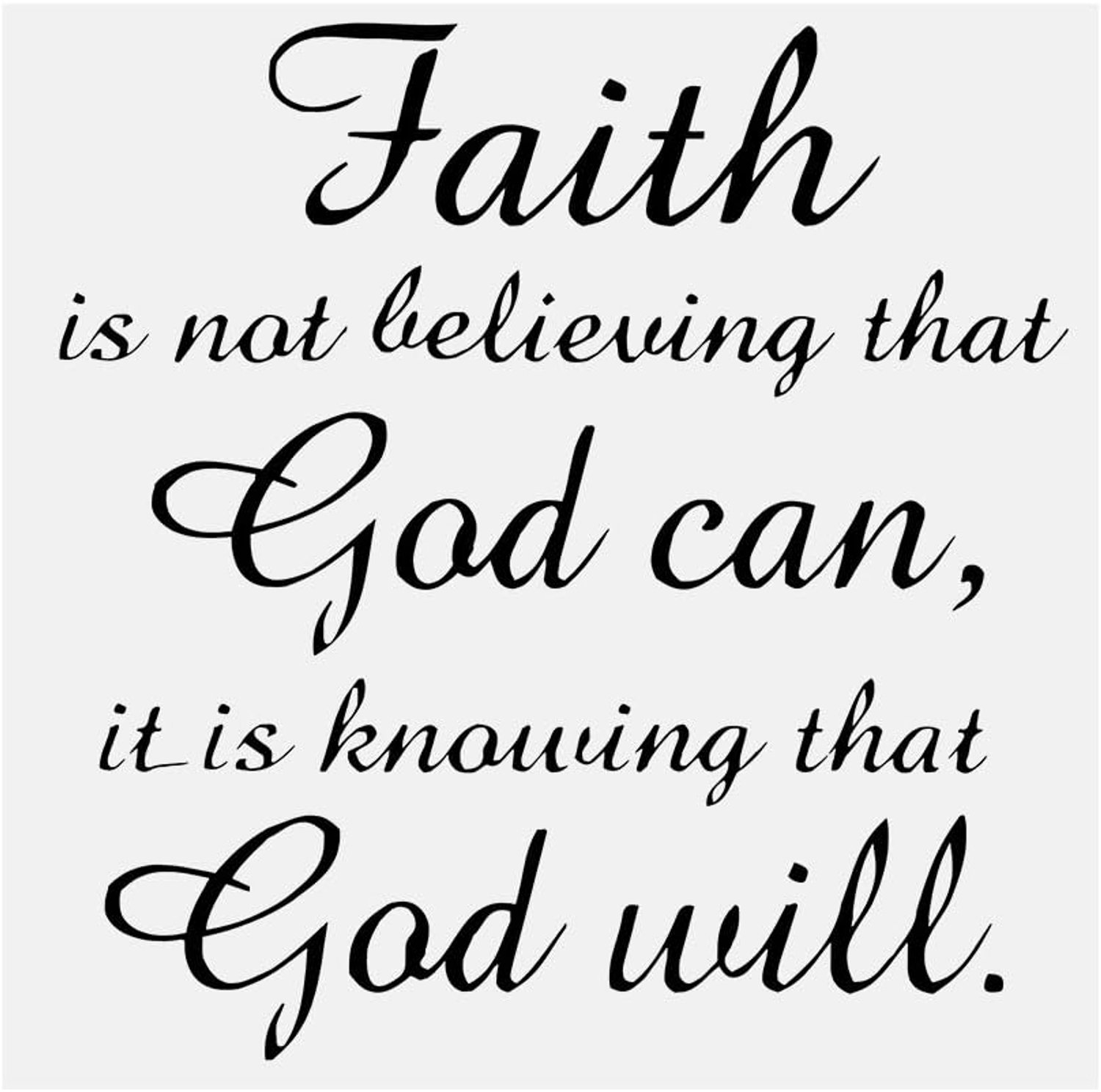Annadue Faith God Citaat Muursticker Zwart PVC Verwijderbare Kunst
