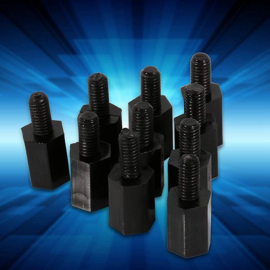 100 stuks M2 M3 M4 Plastic Nylon Hex Mannelijke Vrouwelijke Spacer Afstandhouders Schroef Moer Assortiment Kit voor DIY Elektronica Projecten en Mechanische Assemblage Duur — afbeelding 3