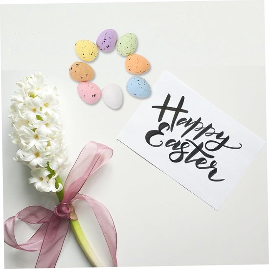 100 stuks Kleurrijke Schuim Paaseieren DIY Decoratie Materialen voor Feestjes voor Lichtgewicht Compact Geschikt voor Mandjes — afbeelding 2