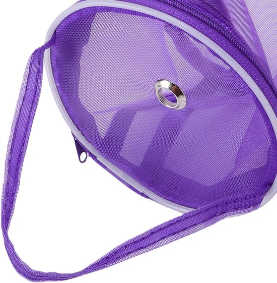 lyrlody Mini-garenopbergtas Nylon Gehaakte Brei-organizer 5,31 X 5,12 Inch met Grote Knoopsgaten Om Klitten Te Verminderen Draagbare Reisprojecttas voor Hobbyisten — afbeelding 3
