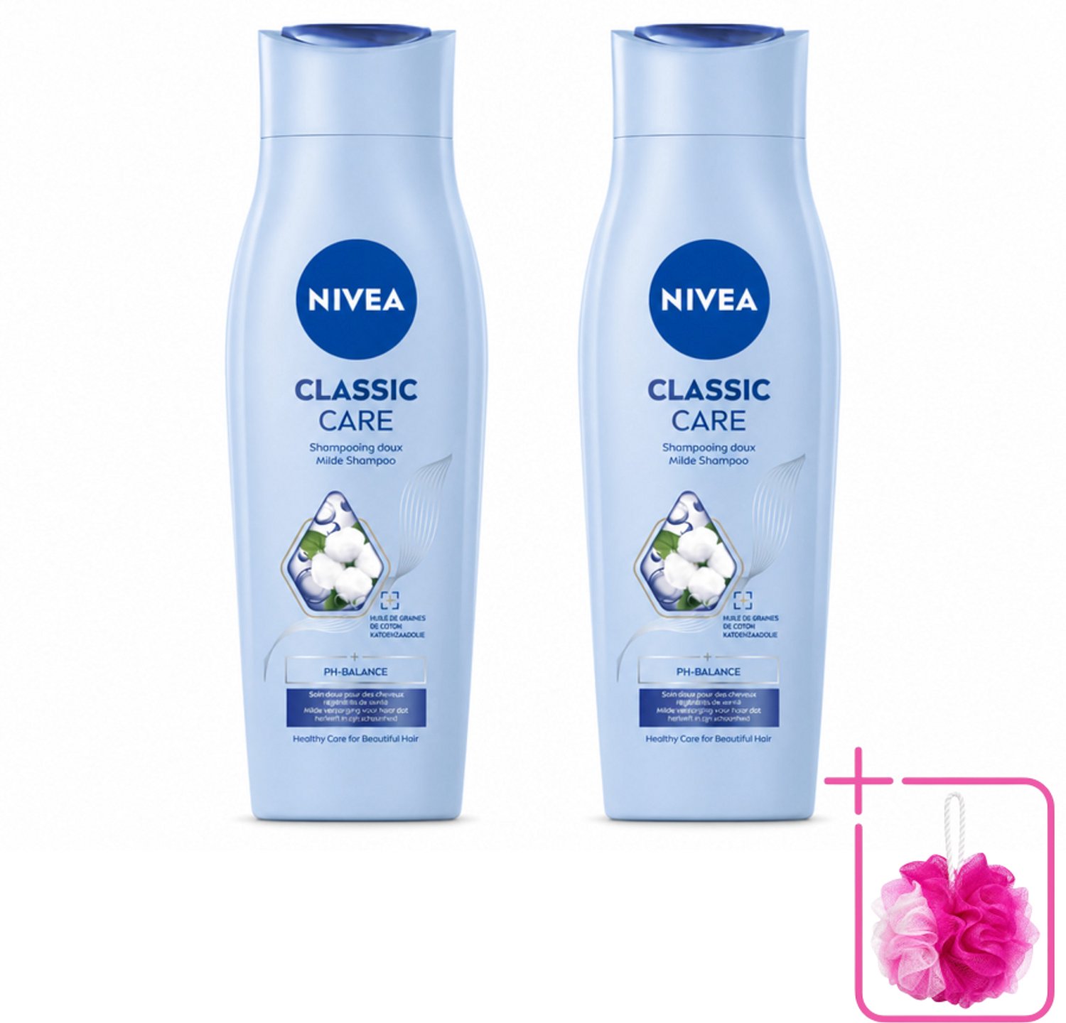 2 x NIVEA - Shampoo - Klassieke Verzorging - Gezonde Zorg - Glanzend Haar - 250 ml - Bulkverpakking - Shampoo voor haar - Douchemop - Verzorgend shampoo