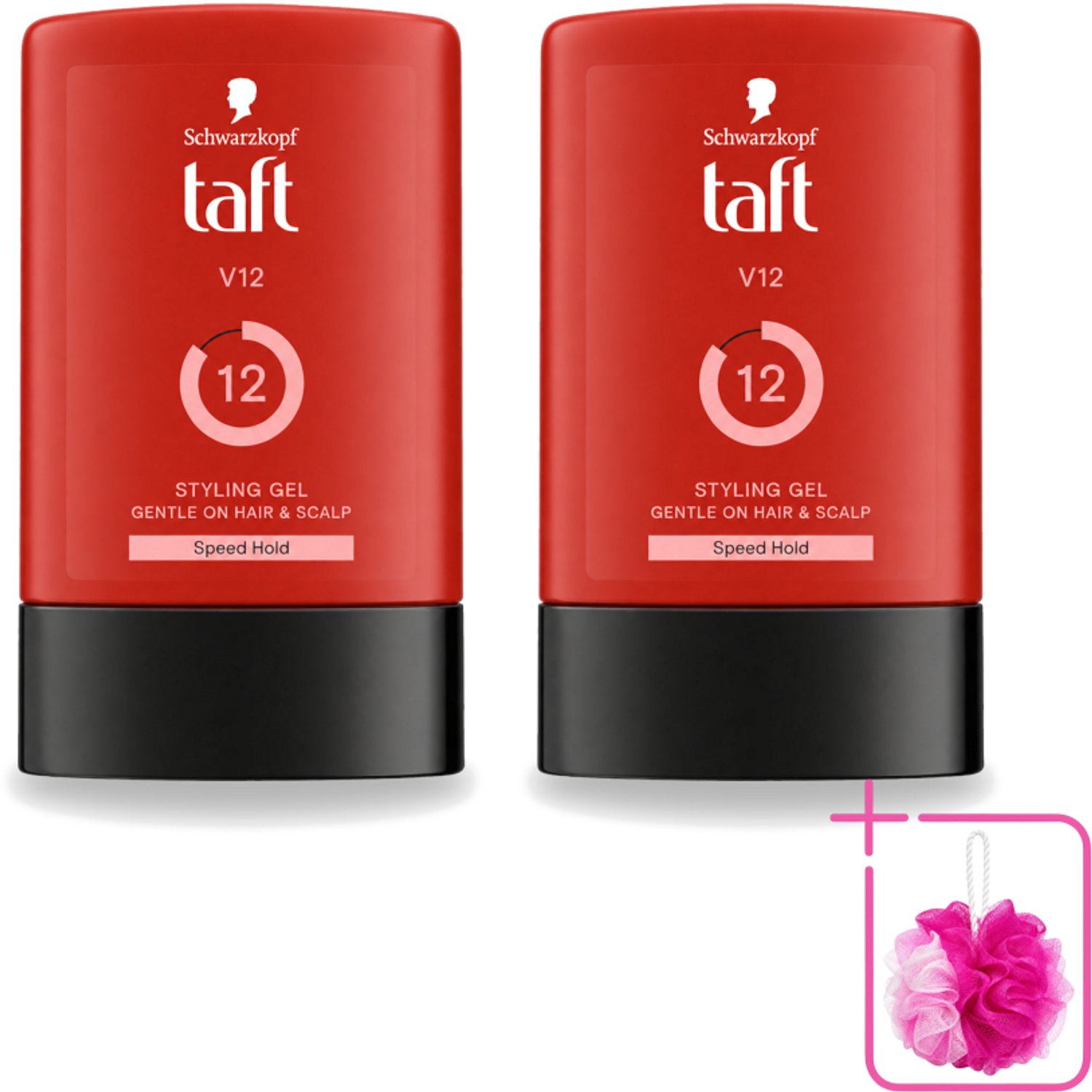 2 x Taft - V12 - Styling Gel - Supersnelle hold - 300 ml - Bulkverpakking - Styling gel - Snel drogen