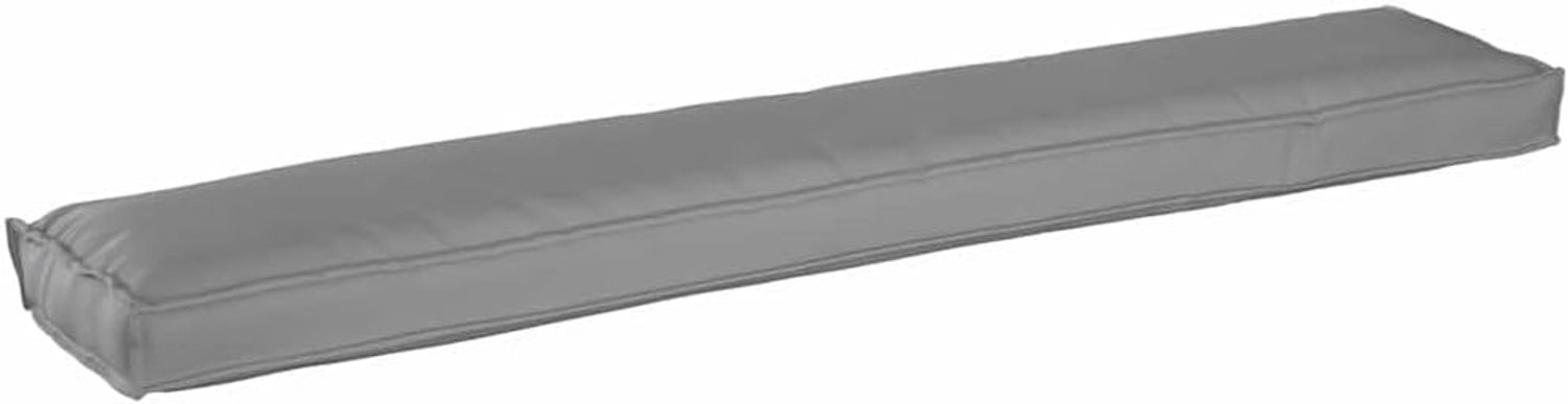 Palletkussen, grijs, 200 x 40 x 8 cm, Oxford-stof met polypropyleen vulling, waterafstotend en robuust, voor tuin of terras