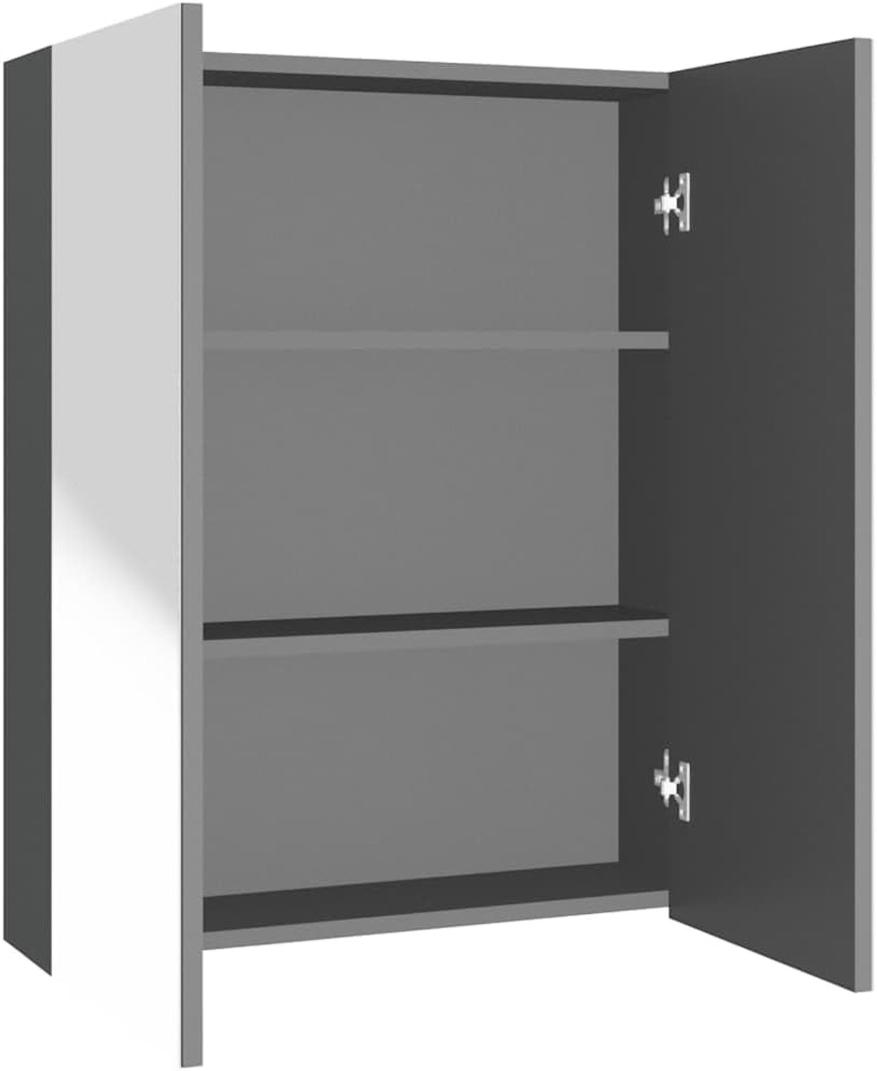 Badkamer spiegelkast 60x15x75 cm MDF antraciet