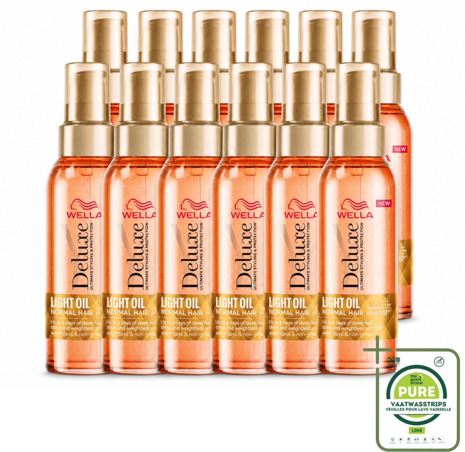 12 x Wella – Deluxe Oil Light – Haarolie – 100 ml - Grootverpakking - Haarolie - Glans - Gezond Haar - Voeding - Gladheid