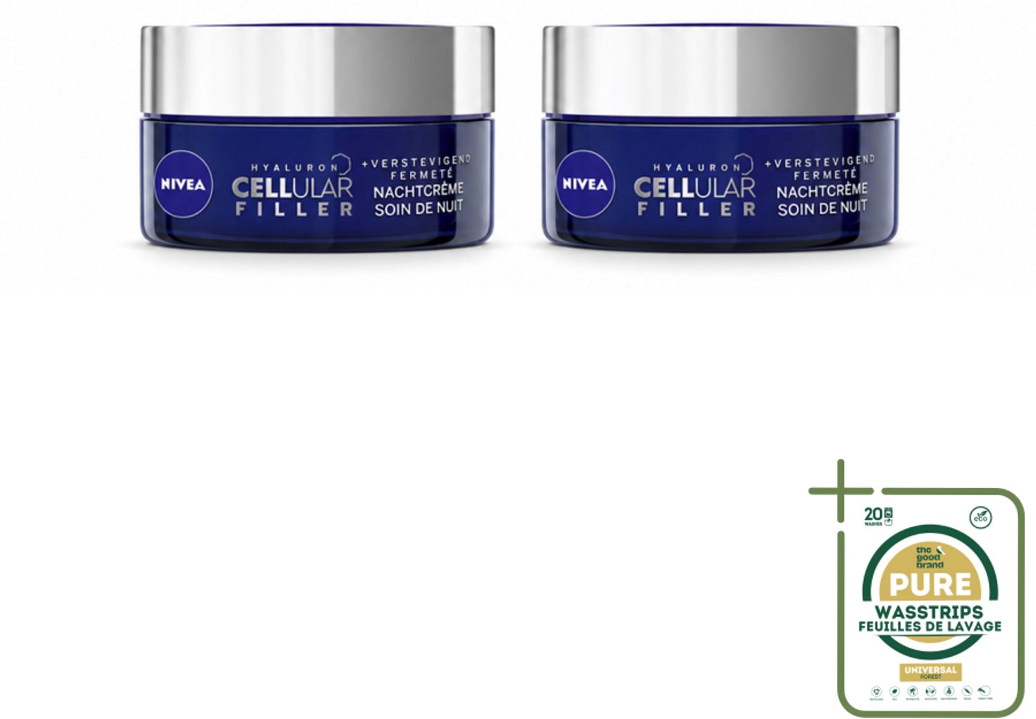 2 x NIVEA - Nachtcrème - CELLular Expert Filler Anti-Veroudering - Voor alle huidtypes - Met Hyaluronzuur & Foliumzuur - Anti-Rimpel & Hydraterend - 50 ml - Anti-oudering Crème - Rimpelcrème - Nachtcrème - Huidvernieuwing - Hyaluronzuur Crème