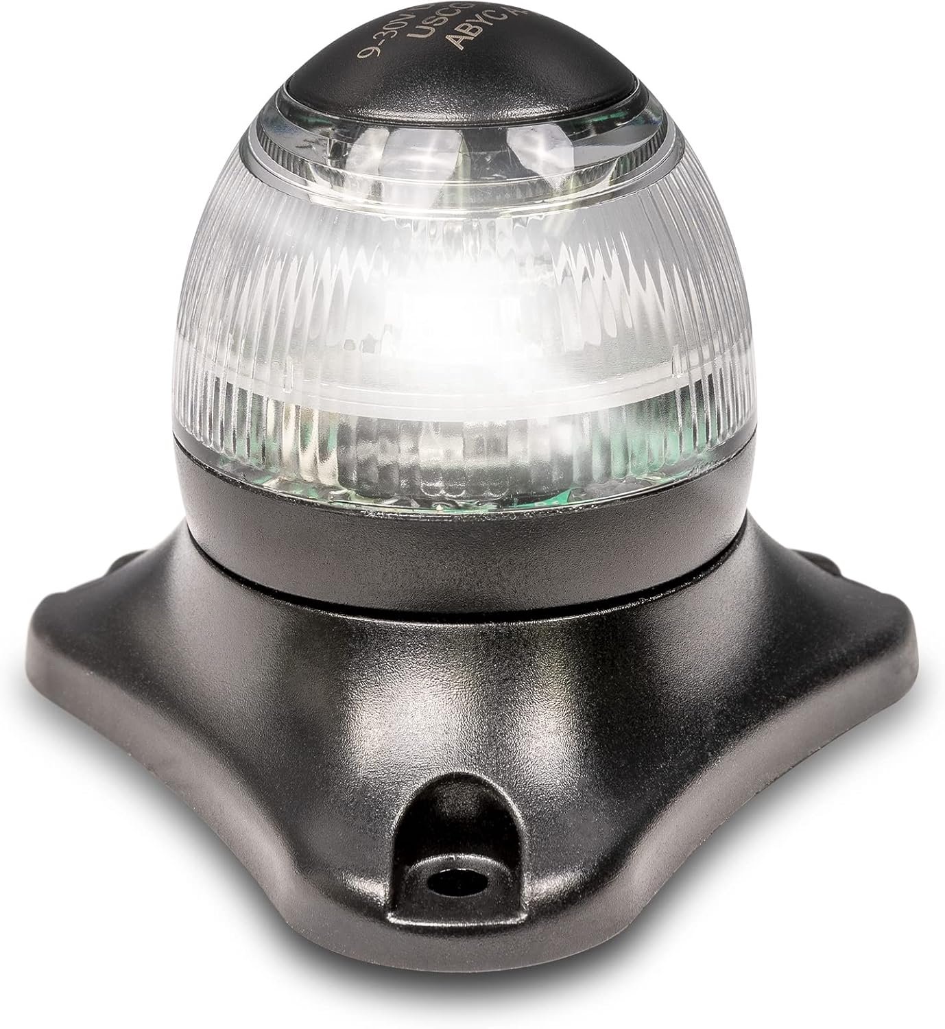 Witte LED Marine Navigatie Anker All-Round Boot Licht [USCG ABYC A-16 3NM] [IP66 Waterdicht] [Chroom & ABS] 3 Nautische Mijl Zichtbaarheid Vouw neer Stern Light voor Vissersboot Jacht Ponton