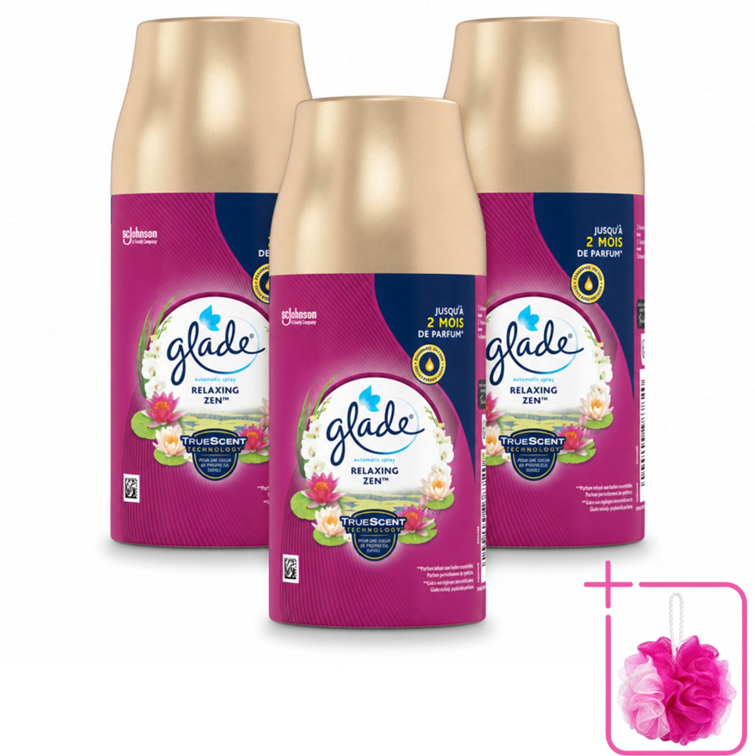 3 x Glade - Navulling Automatische Spray - Relaxing Zen - 269 ml - Bulkverpakking - Ontspannende geur - Automatische spray