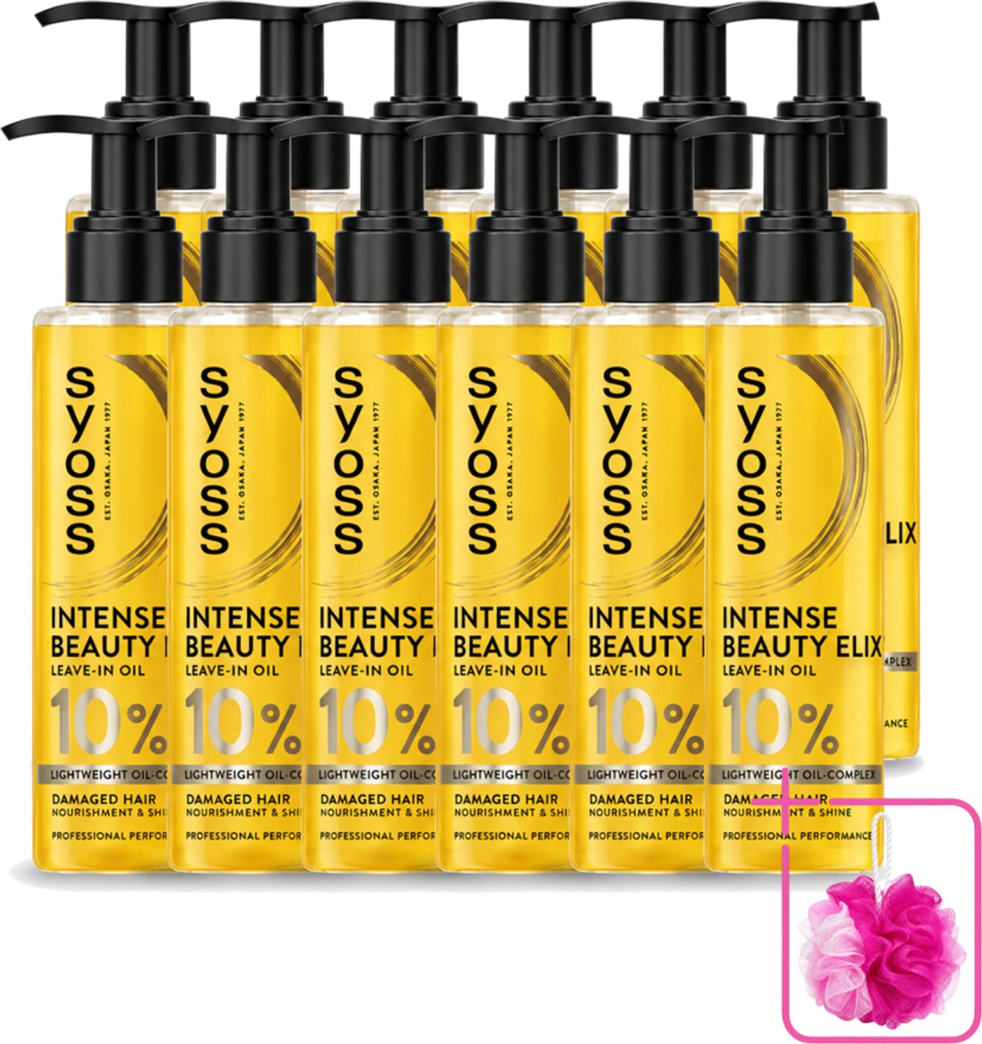12 x Syoss - Beauty Elixir - Haarolie - Voedt & Glanst - 100 ml - Bulkverpakking - Haarolie - Douchemop - Glans