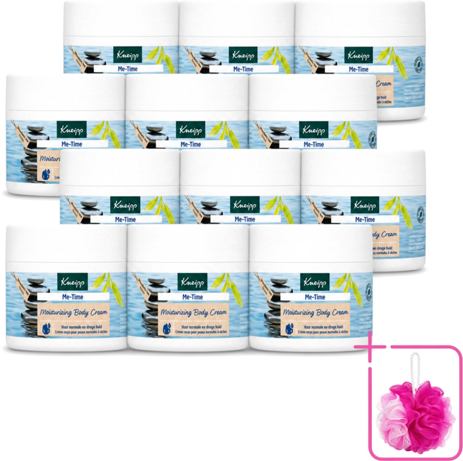 12 x Kneipp - Body crème - Me‑Time - Patchouli & Sandelhout - 200 ml - Bulkverpakking - Kneipp Bodycrème Me-Time - Douchemop - Rust