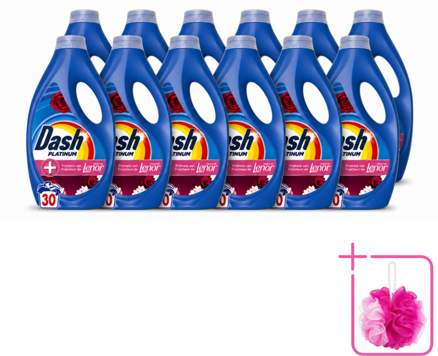 12 x Dash – Wasmiddel – Jasmin & Rose de Mai – 1350 ml - Bulkverpakking - Wasmiddel - Douchemop - Katoen