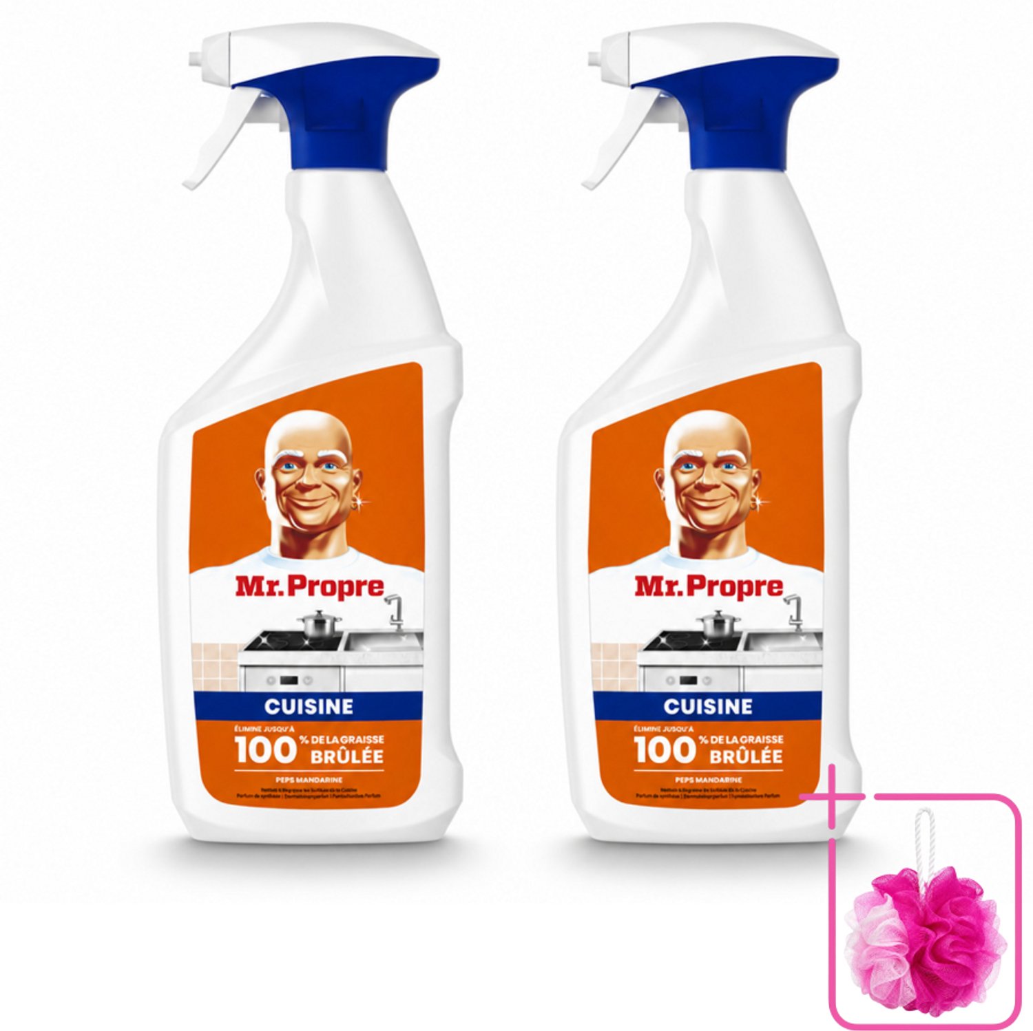 2 x Mr. Propre – Keukenontvetter Spray – Mandarijn Boost – 800 ml - Bulkverpakking - Keukenontvetter - Vetvrij