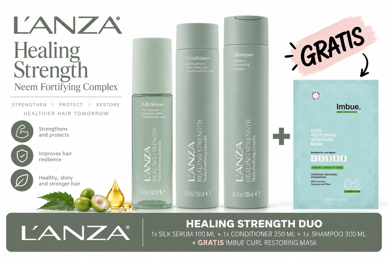 L’ANZA Healing Strength Trio + Gratis Imbue Masker