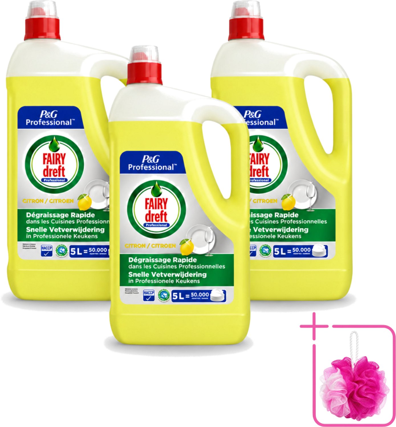 3 x Dreft - Afwasmiddel - Citroen - Professionele verpakking - 5 L - Bulkverpakking - Afwasmiddel citroen - Afwasmiddel 5 l