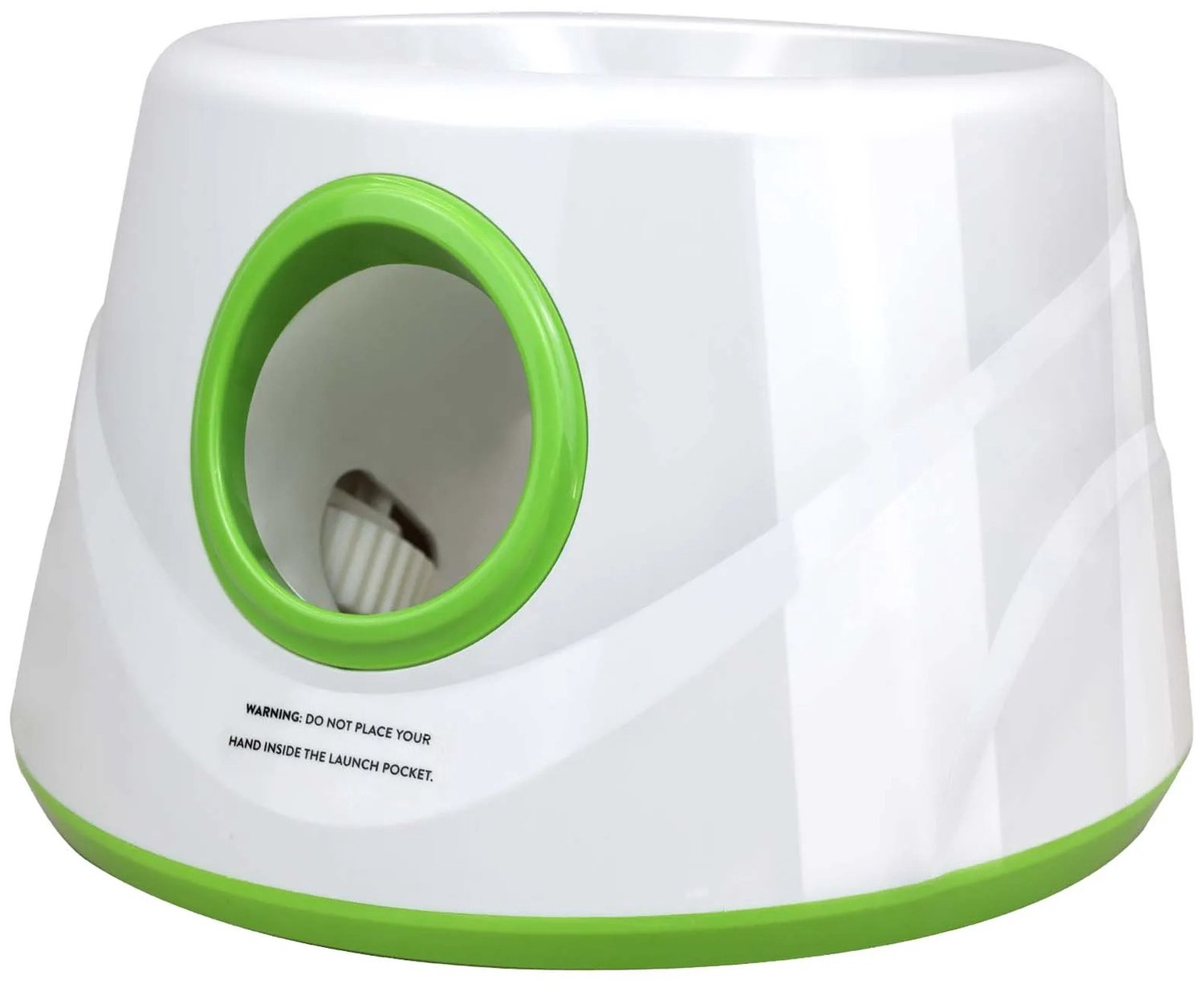 Cherrys Finds - Automatische ballen werper - Honden ballen gooier - Jagen Speelgoed - Mini Tennis Gooien Flipperkast - Leuke Interactieve Worp Oplaadbare Katapult - inclusief 3 tennisballen - Wit en Groen