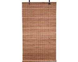 Bamboebaas® bamboe rolgordijn Fedde - Bruin - 140x180 cm - Natuurlijke look - Zonwerend - Duurzaam bamboe - Lichtdoorlatend - Geschikt voor 