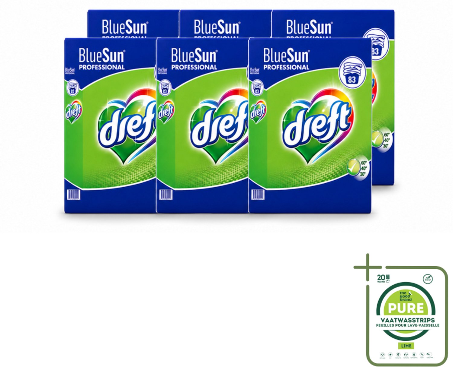 6 x Dreft - Wasmiddel Poeder - Professional - Efficiënte reiniging - 83 Wasbeurten - Grootverpakking - Vaatwasstrips - Wasmiddel Poeder - Vlekverwijdering - Waskracht - Wasmachine - Wasmiddel Professional