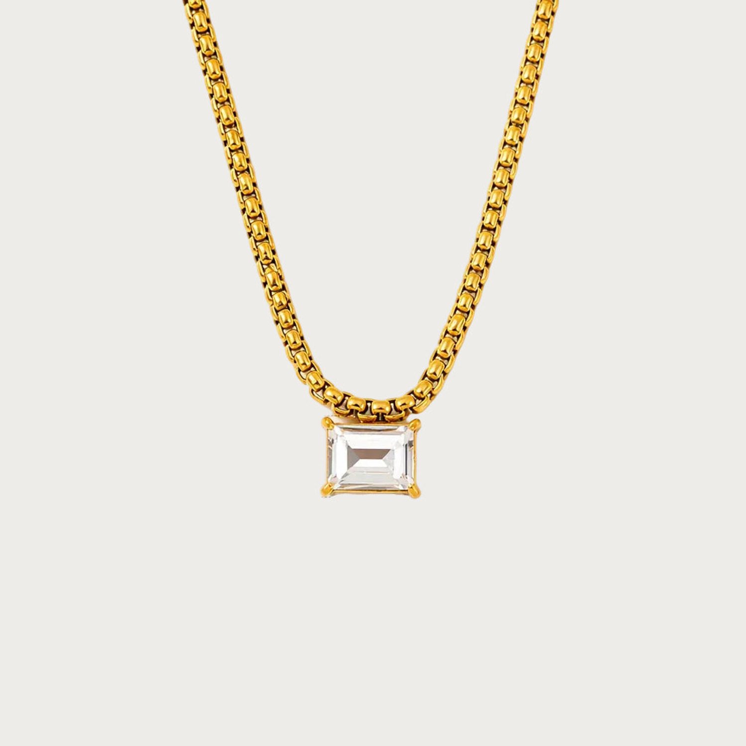Elara - Geboortesteen Ketting – Stainless Steel - Jewellery by Mae