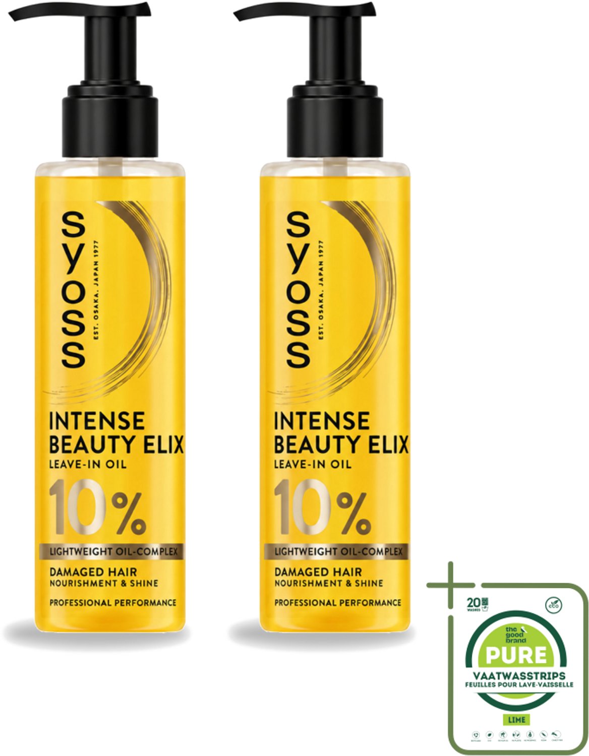 2 x Syoss - Beauty Elixir - Haarolie - Voedt & Glanst - 100 ml - Grootverpakking - Vaatwasstrips - Haarolie - Glans - Voeding - Droog Haar - Beschadigd Haar