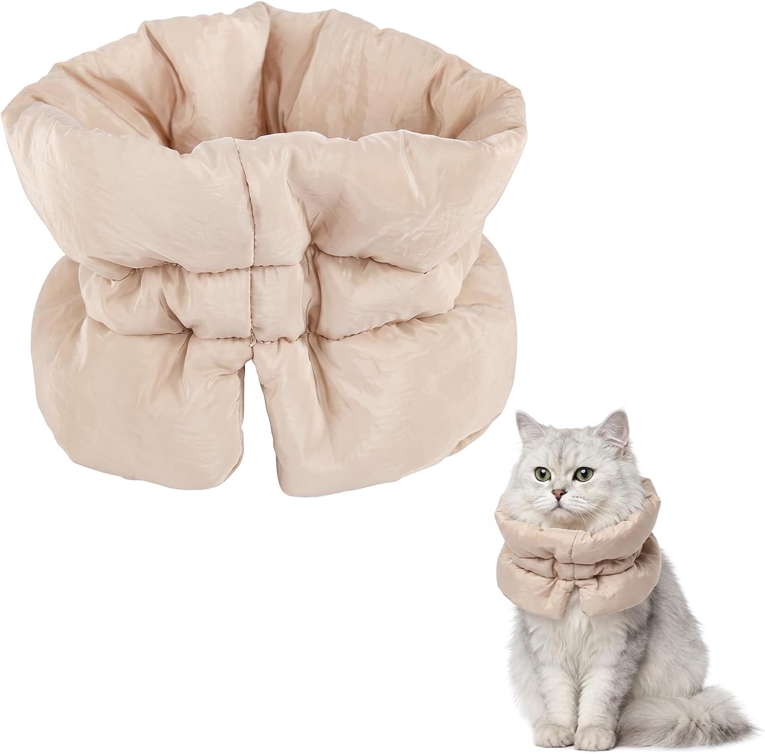 Kattenhalsband na operatie, zachte verstelbare halsband, kattenbescherming