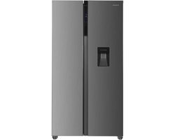 Heinner HSBS-HM439NFINVXWDD American Side-by-Side Koelkast met Waterdispenser 439 L – Smart-functie – ECO-functie – Deur-alarm – RVS – 5 Jaar Garantie