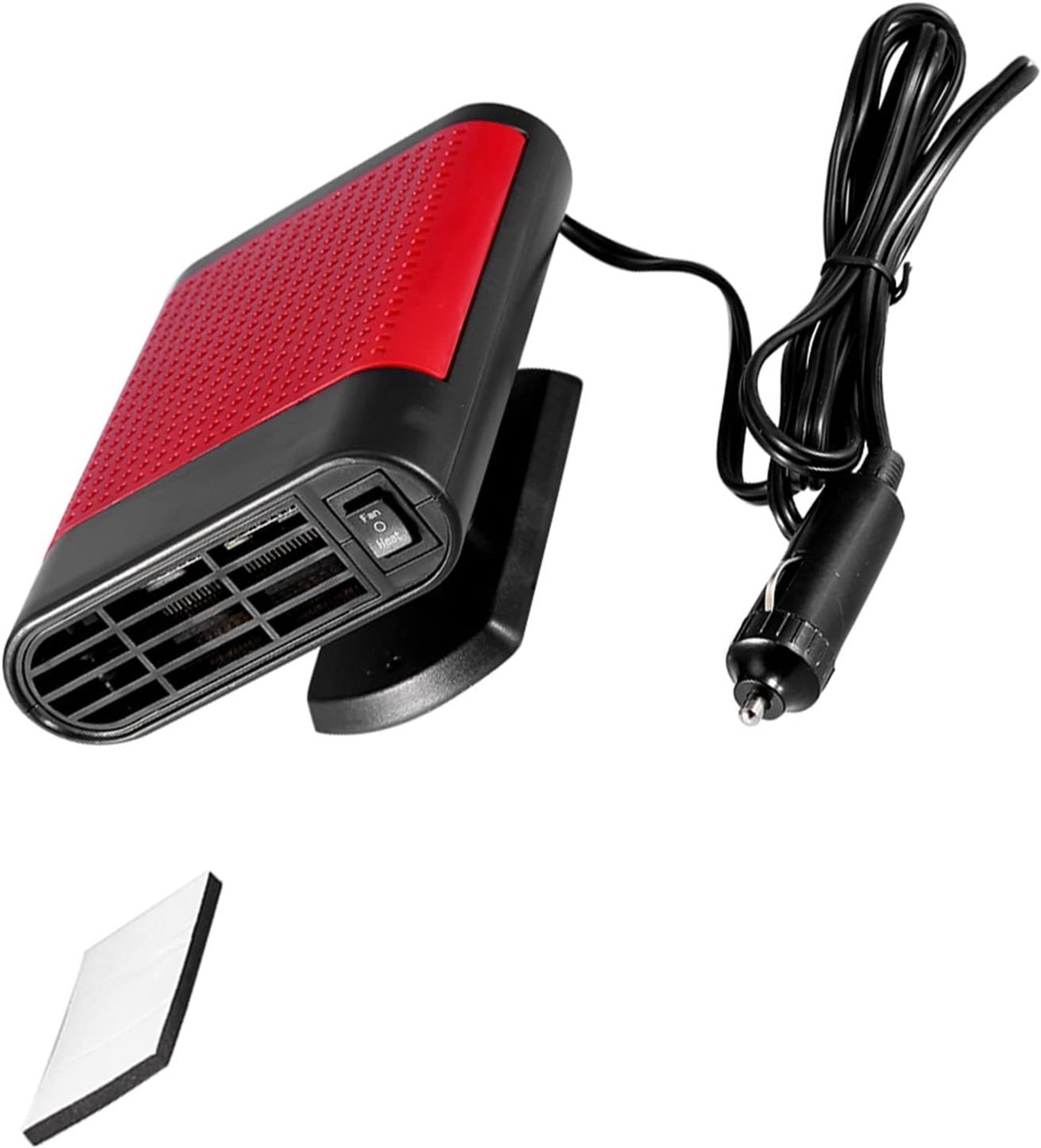 Auto 12V draagbare elektrische raamverwarmer Ontdooier Voorruitverluchting Snelle verwarming Handheld ABS-materiaal voor rijveiligheid en comfort in de winter (Rood)