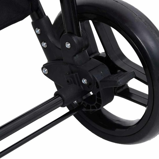 vidaXL - Kinderwagen - 3-in-1 - staal - lichtgrijs - en - zwart van Vidaxl — afbeelding 3