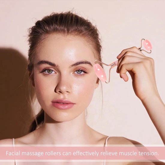 2 stuks Gua Sha en hars roller, Guasha voor gezicht, Gua Sha roze lichaam — afbeelding 3