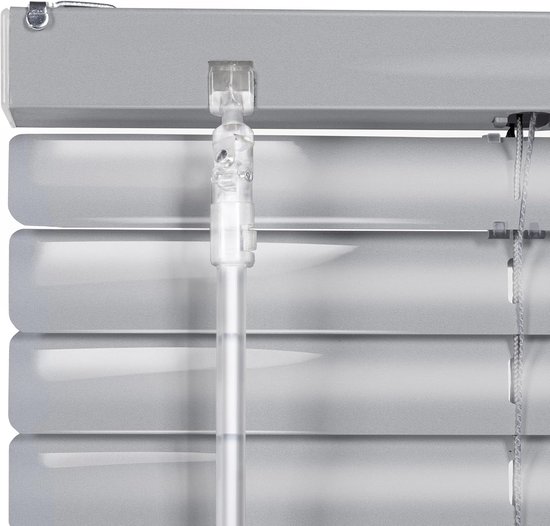 Sonello Aluminium Jaloezie voor Binnenshuis 160x100cm Klemmfix Zilver — afbeelding 4