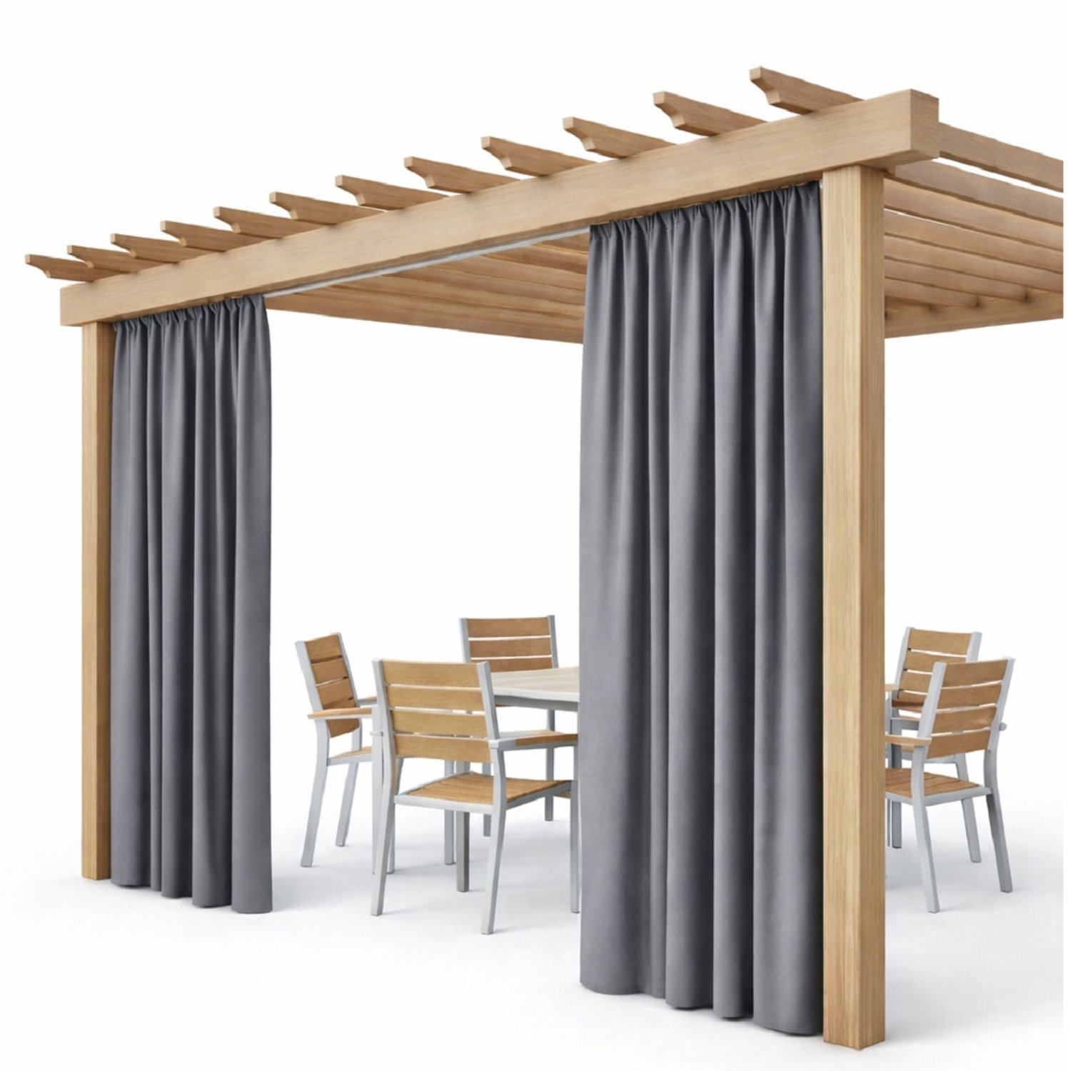 Waterdichte Tuindoek 155x230cm voor Pergola, Terras, Donkergrijs