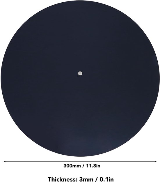 lyrlody Acryl Draaitafelmat 12 Inch, Antistatisch, Ruisonderdrukking — afbeelding 5