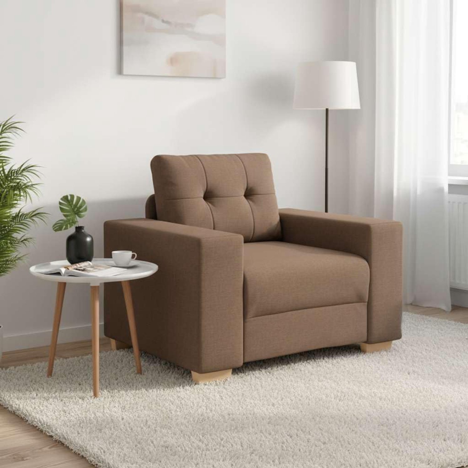 Sofa stoel bruin 100x78x80 cm stof