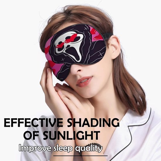 2 stuks slaapmasker zijden oogmasker met verstelbare riem voor slapen oogschaduw cover zachte schattige esthetiek voor vrouwen meisjes mannen vliegtuig reizen dutje (YZ6-schedel groen) — afbeelding 3